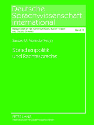 cover image of Sprachenpolitik und Rechtssprache